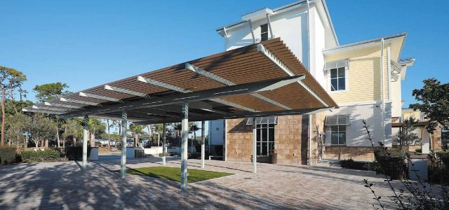 Stevens Construction Completes Shade Structures at SWFL Libraries